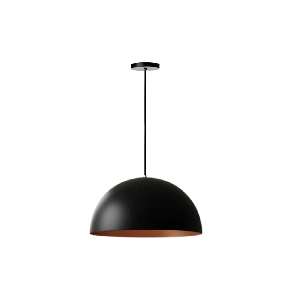 Pendente Luminária Lustre Meia bola 37x17cm Unidos Designer Alta Qualidade