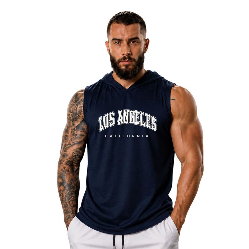 Regata Academia Com Capuz Los Angeles California Masculina Streetwear