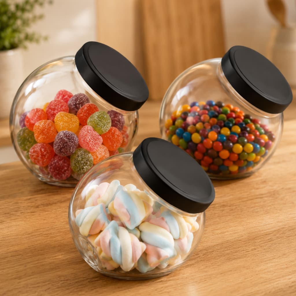 Pote Baleiro Plastico Grande 3lt Porta Mantimentos Multiuso 3 unidades