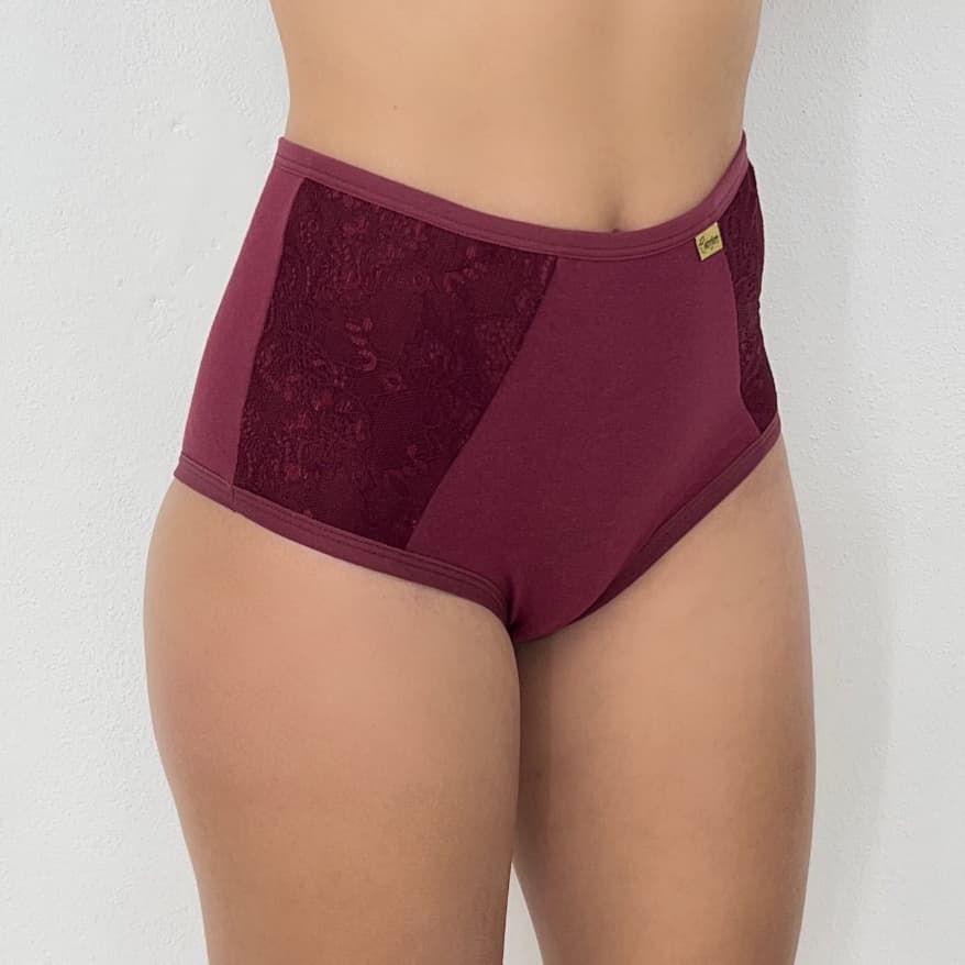 Kit Calcinha Feminina Calçola de Algodão Cós Alto Cotton Plus Size Cintura Alta Qualidade
