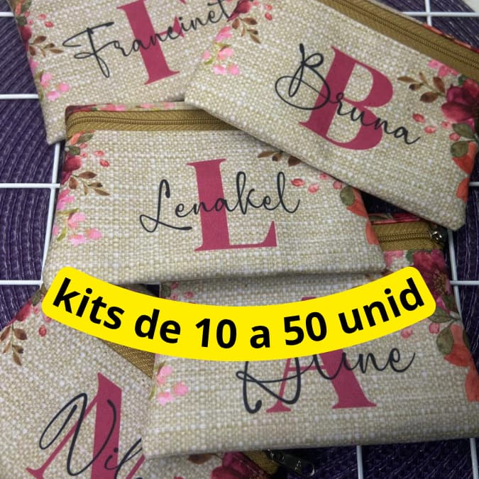 10 a 50 unid Lembrança  personalizada mini nécessaire