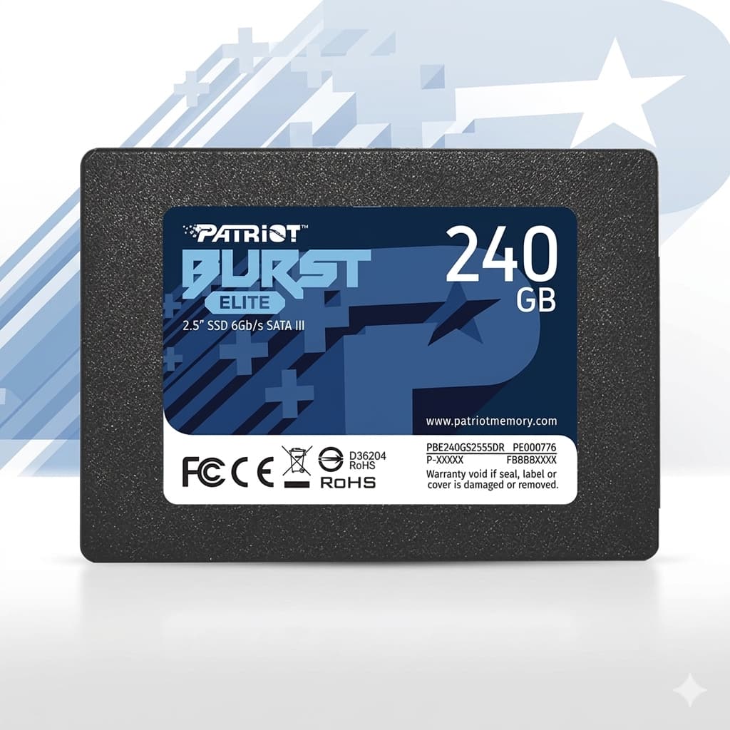 SSD Patriot Burst Elite 240GB, 2.5´, SATA III, Leitura: 450MB/s e Gravação: 320MB/s