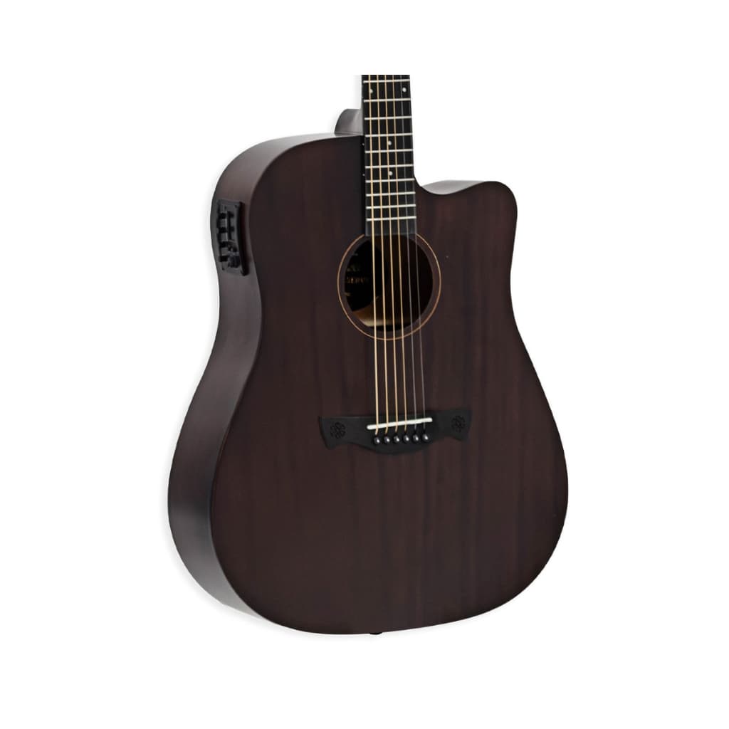 Violão Folk Cutaway Eq Aço All Sapele Kansas Gran Reserva DKMOP Tagima Bag Correia Capotraste