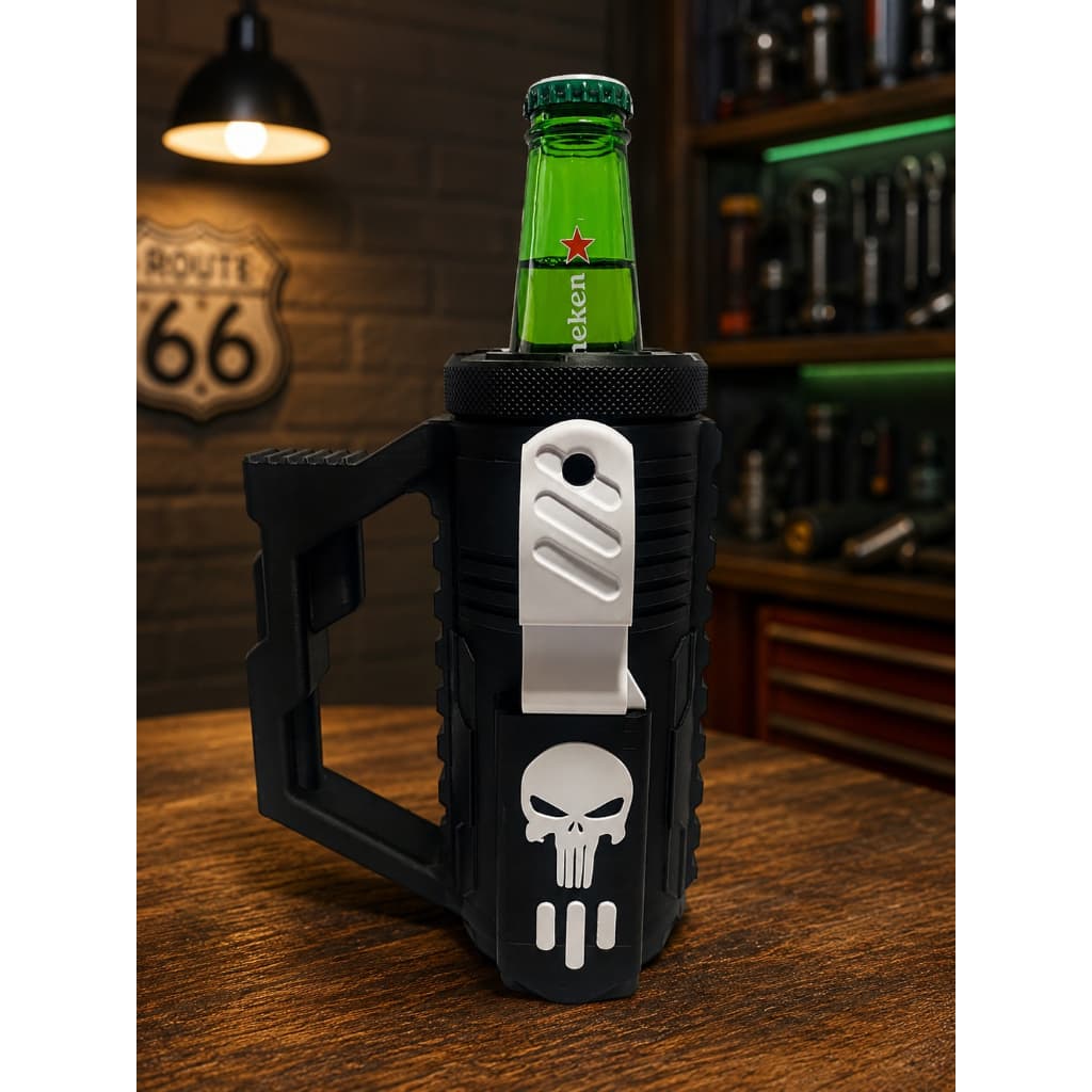 Porta Garrafa 330ml Long Neck e Porta Lata Slim 350ml Tático Militar com Abridor