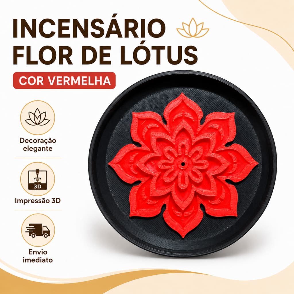 Incensário Flor de Lótus Para Aromatizar Ambiente Decoração Zen