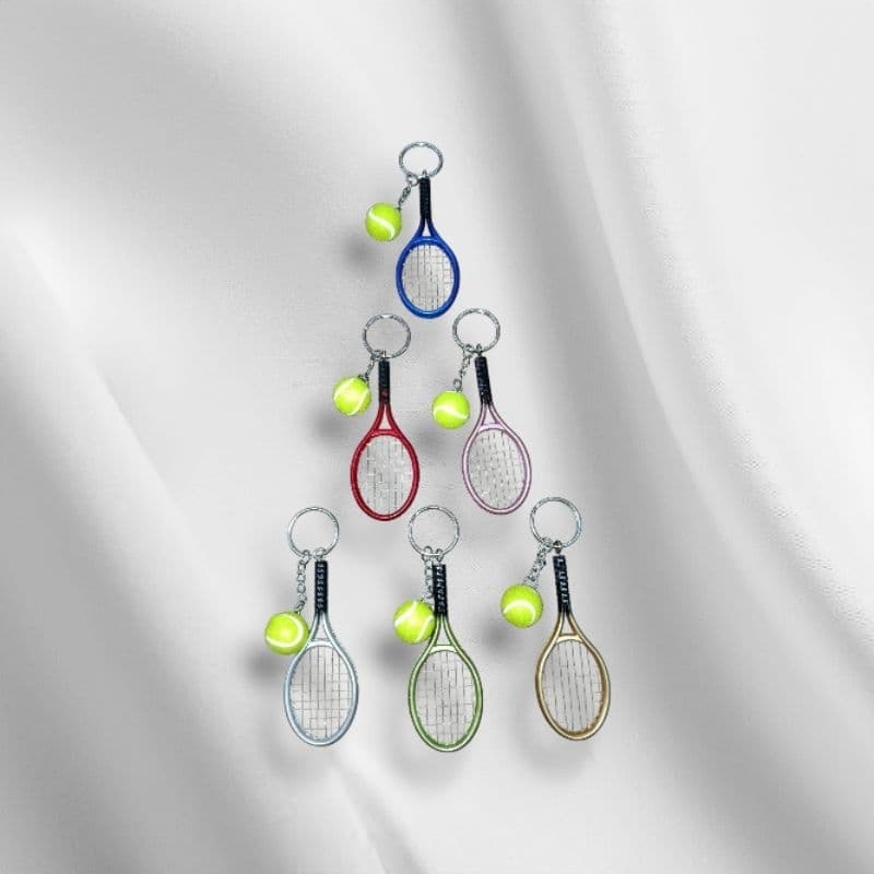 CHAVEIRO RAQUETE DE TENIS COM BOLINHA