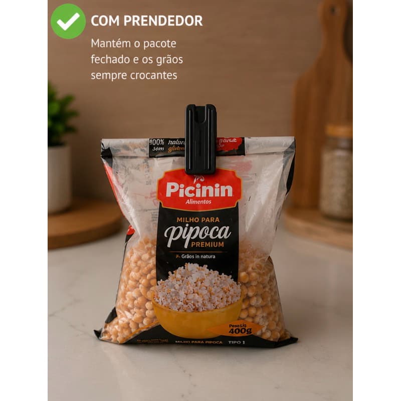 Kit com 10 Prendedores Reutilizáveis para Fechar Embalagens