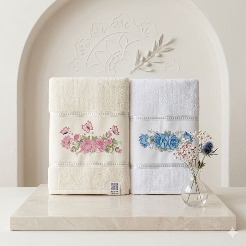 Toalhas  Banho Bordadas Pronta Entrega Personalizada floral