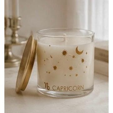 Vela Aromática 180g Cera de Coco | Presente Signo Capricornio  | Coleção Zodíaco Lumelis
