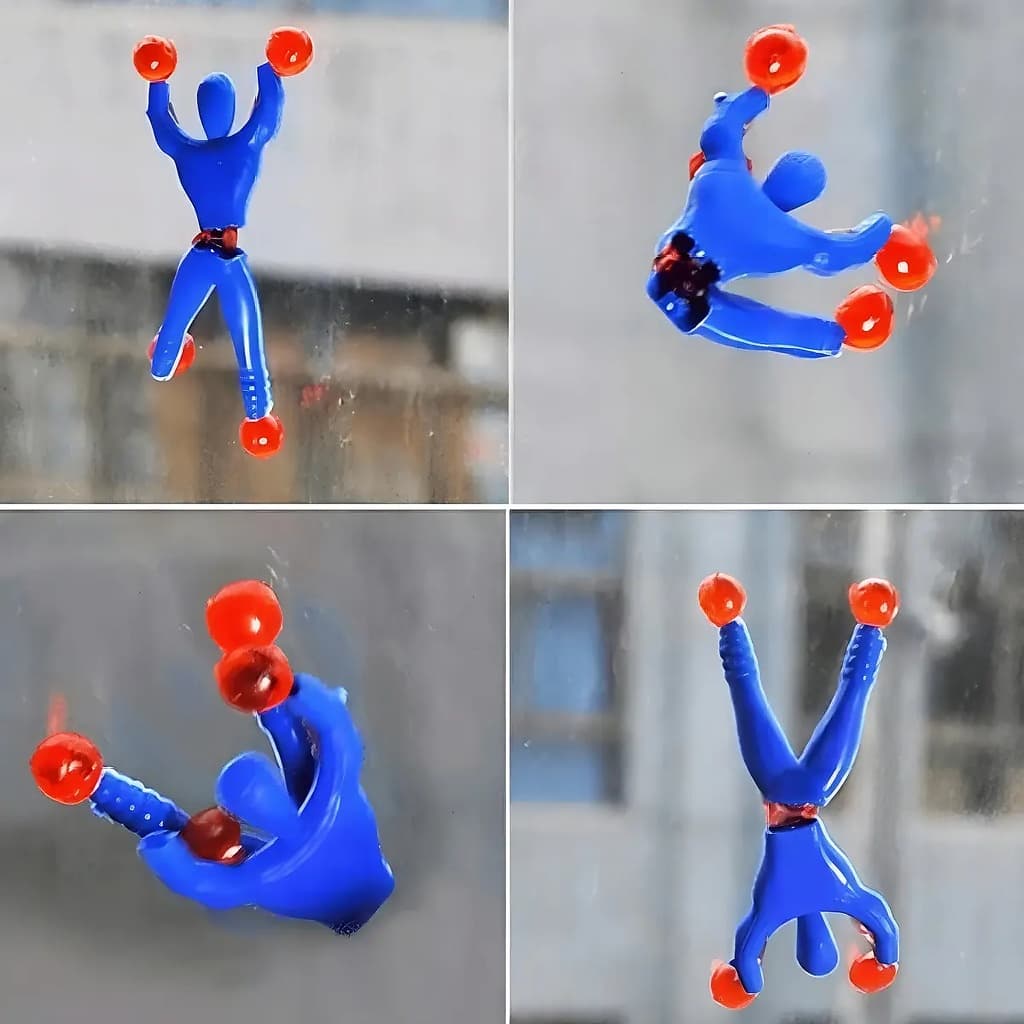 kit 2 Boneco Aranha ninja Geleca Homem Ninja Gruda Parede Vidro