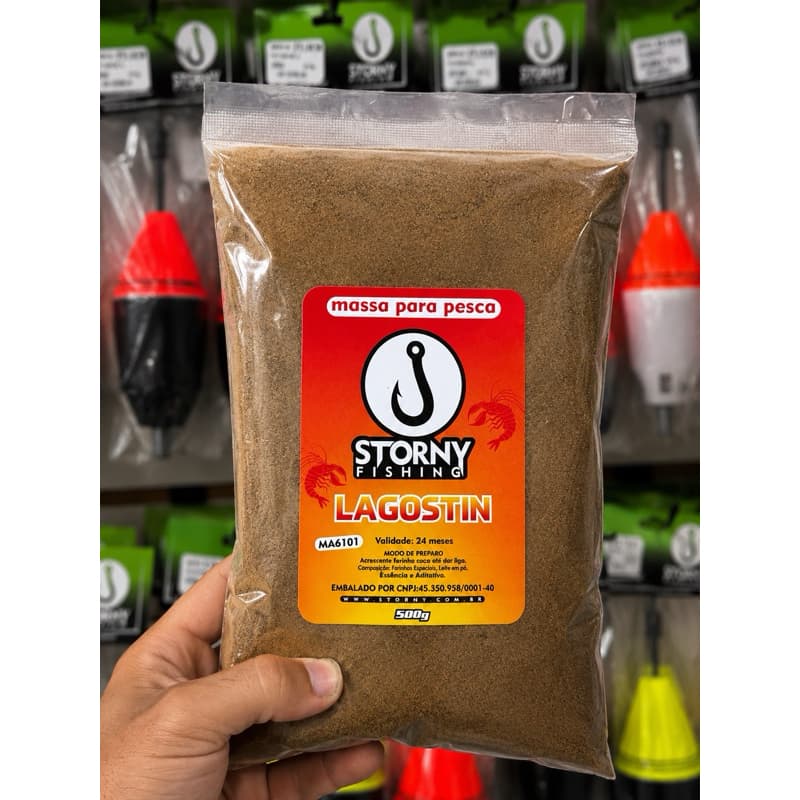 isca massa para pesca de tambaqui com atrativo de lagostim muito eficaz na captura dos grandes tambas pacote com 500g