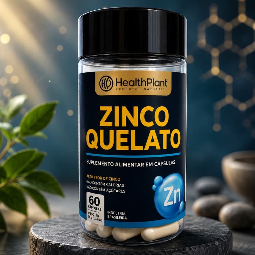 Zinco Quelato HealthPlant – 60 cápsulas 500mg