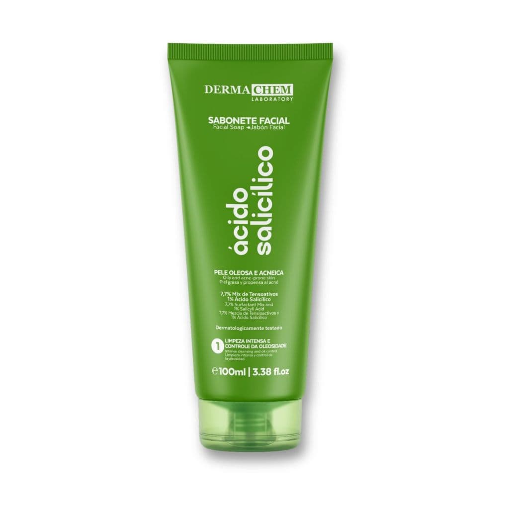 Sabonete Facial Ácido Salicílico Dermachem 100ml Controle da Oleosidade Limpeza Purificante