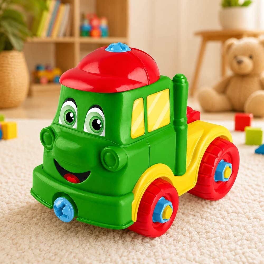 Caminhão Carrinho de Brinquedo Cebolinha Multicolorido Resistente Seguro Desenvolve Coordenação Motora Criatividade