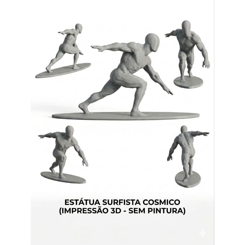 Escultura Moderna de Homem Surfista ideal para Decoração de Ambientes Casa ou Escritório