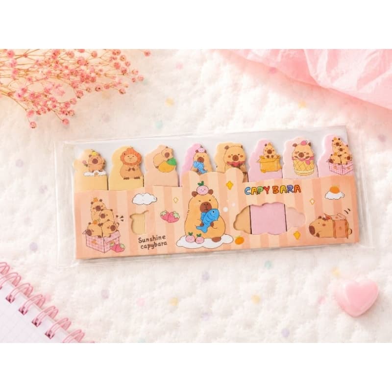 Notas Autoadesivas Capivara Setas Marcadoras de Página Bookmark Fofo