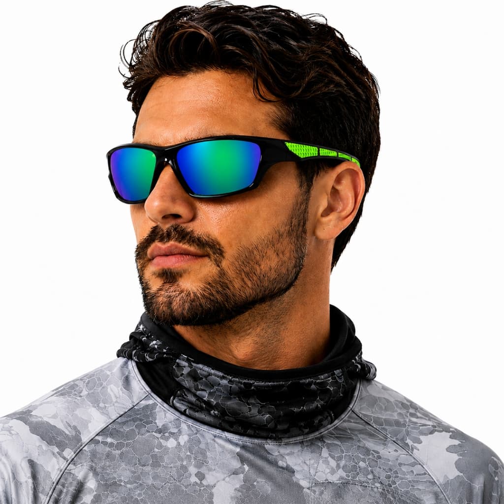 Óculos de Sol Polarizado Esportivo UV400 Verde Pesca Ciclismo