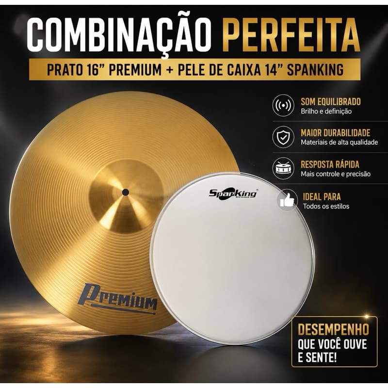 Prato 16° Premium + Pele de Caixa Spanking 14°