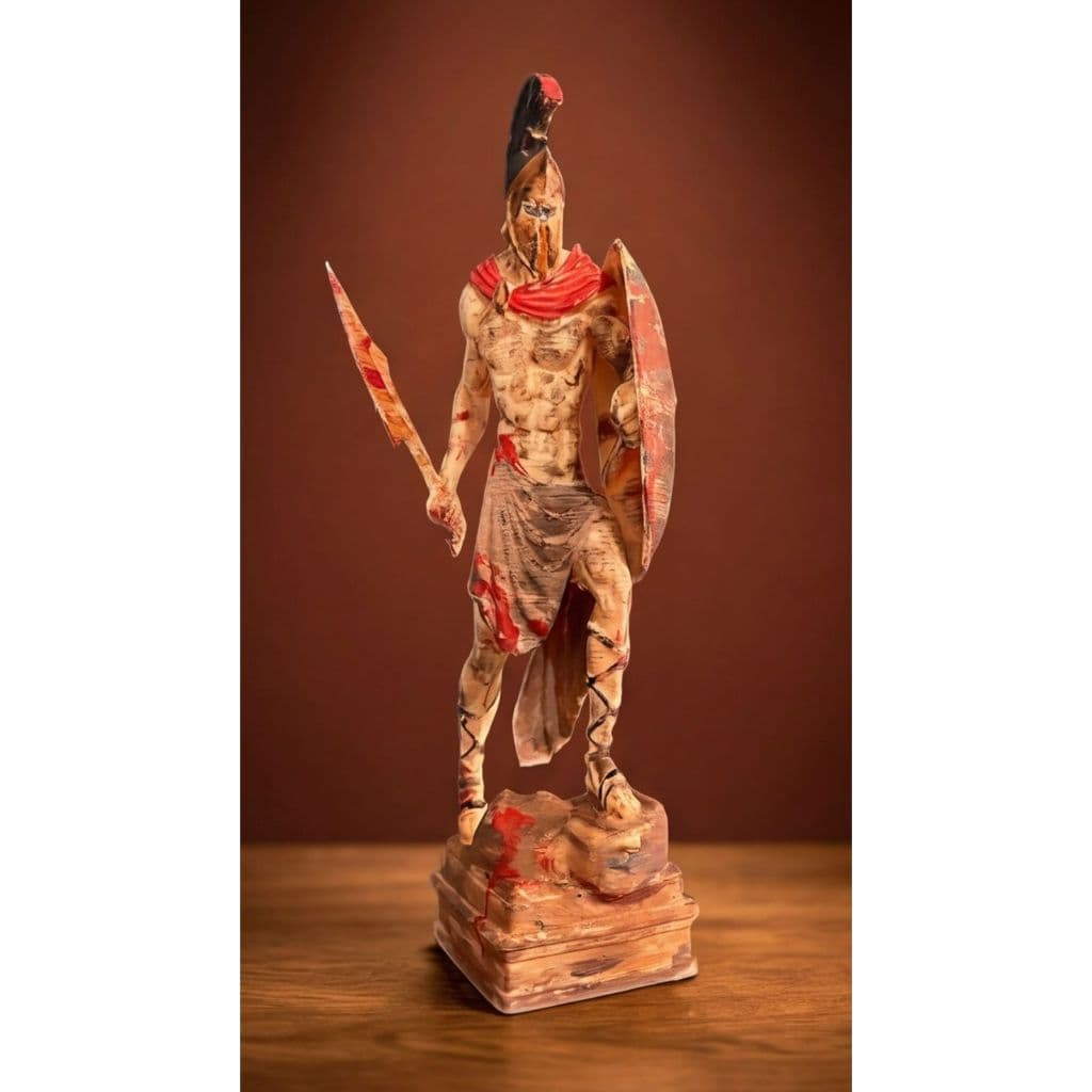 Estátua Guerreiro Espartano Leonidas 300 Decoração 3D Miniatura Colecionável Mesa Escritório Geek - Adorno Exclusivo