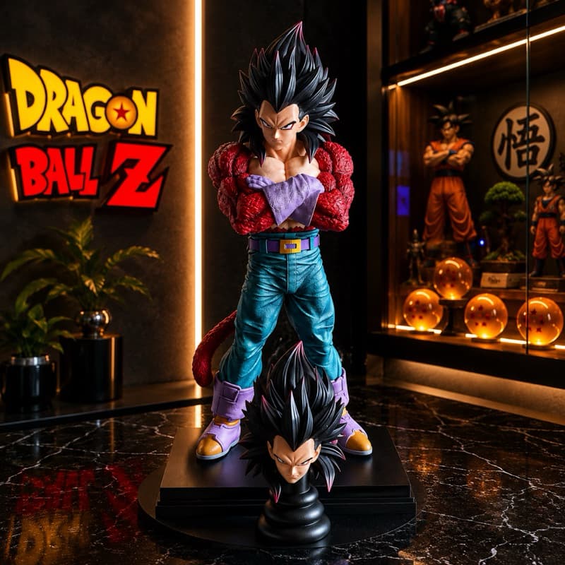 Vegeta Figure Action m Com Duas Cabeças Raios Super Sayajin 4 Banpresto