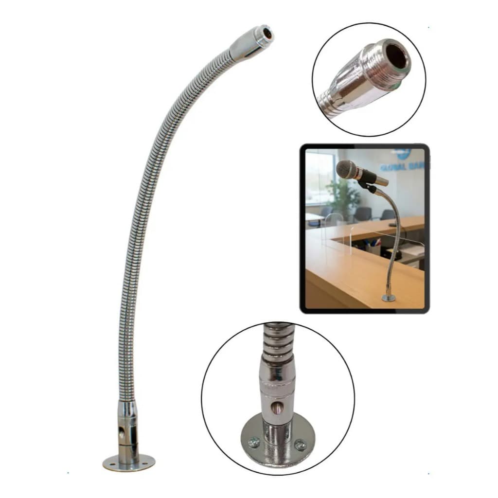 Suporte De Mesa Profissional Para Microfone Haste Flexível Para Fixar Em Mesa PS-5F Visão Musica