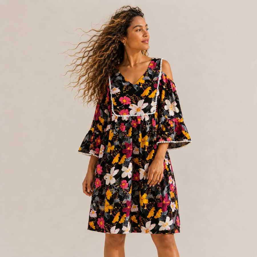 Vestido  MIDI FEMININO ESTAMPADO