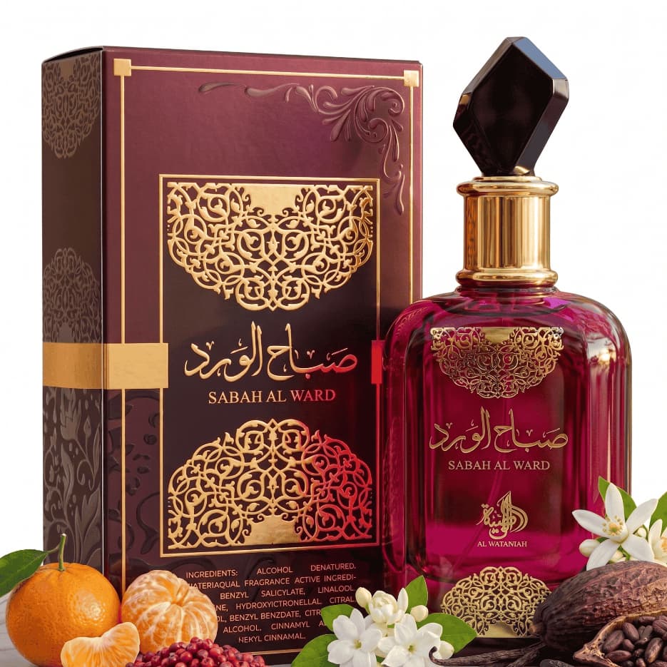 PERFUMES ÁRABES SABAH AL WARD 100ML com fixação prolongada e fragância marcante.