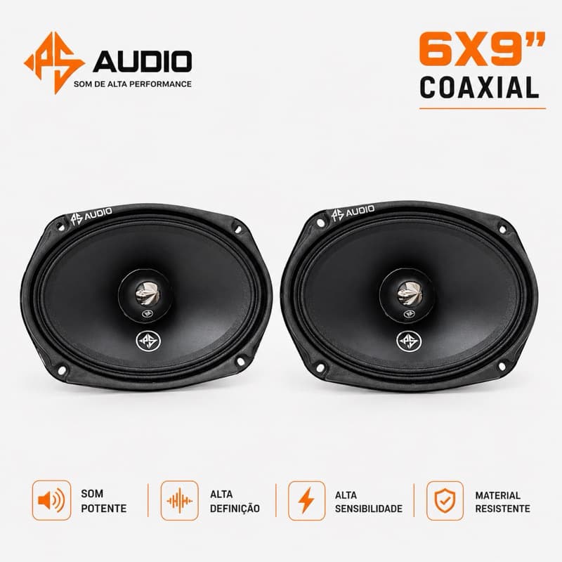 6x9 ps audio 300 RMS 600 W RMS PAR toca forte, som trio goiano evok, + adesivo deboxe 4 ohms