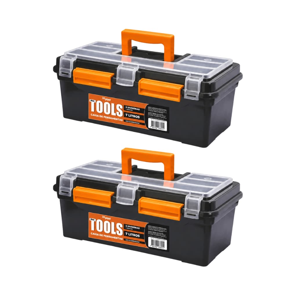 Kit 2 Maleta Caixa de Ferramentas Pesca Alta Resistente Reforçada Organizadora Promoção Envio Rápido
