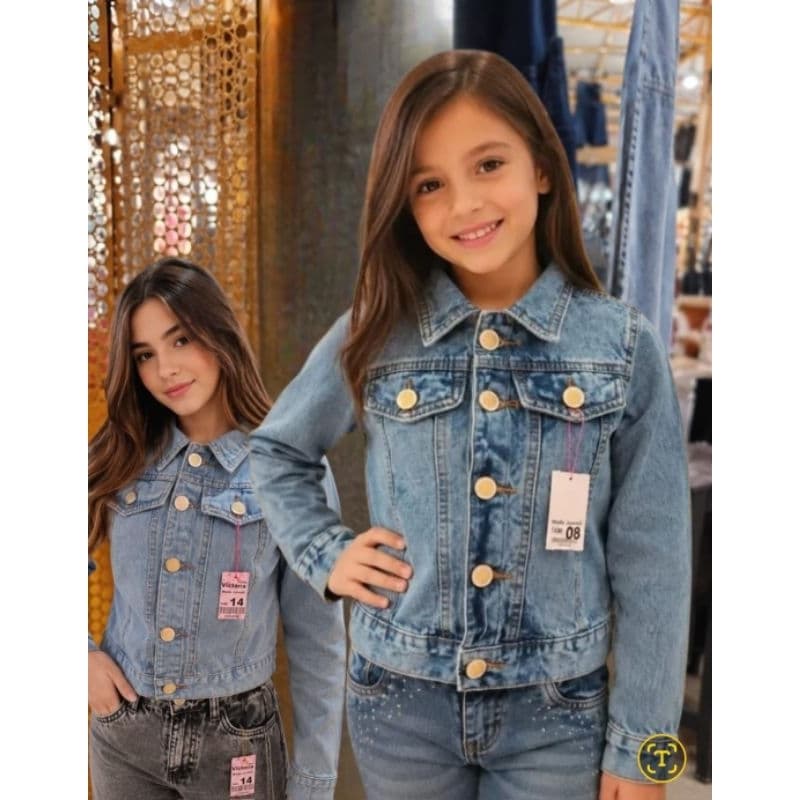 Jaqueta jeans infantil juvenil tamanho 8 ao 16 menina  jaqueta grafite diva blogueirinha jaqueta infantil inverno menina