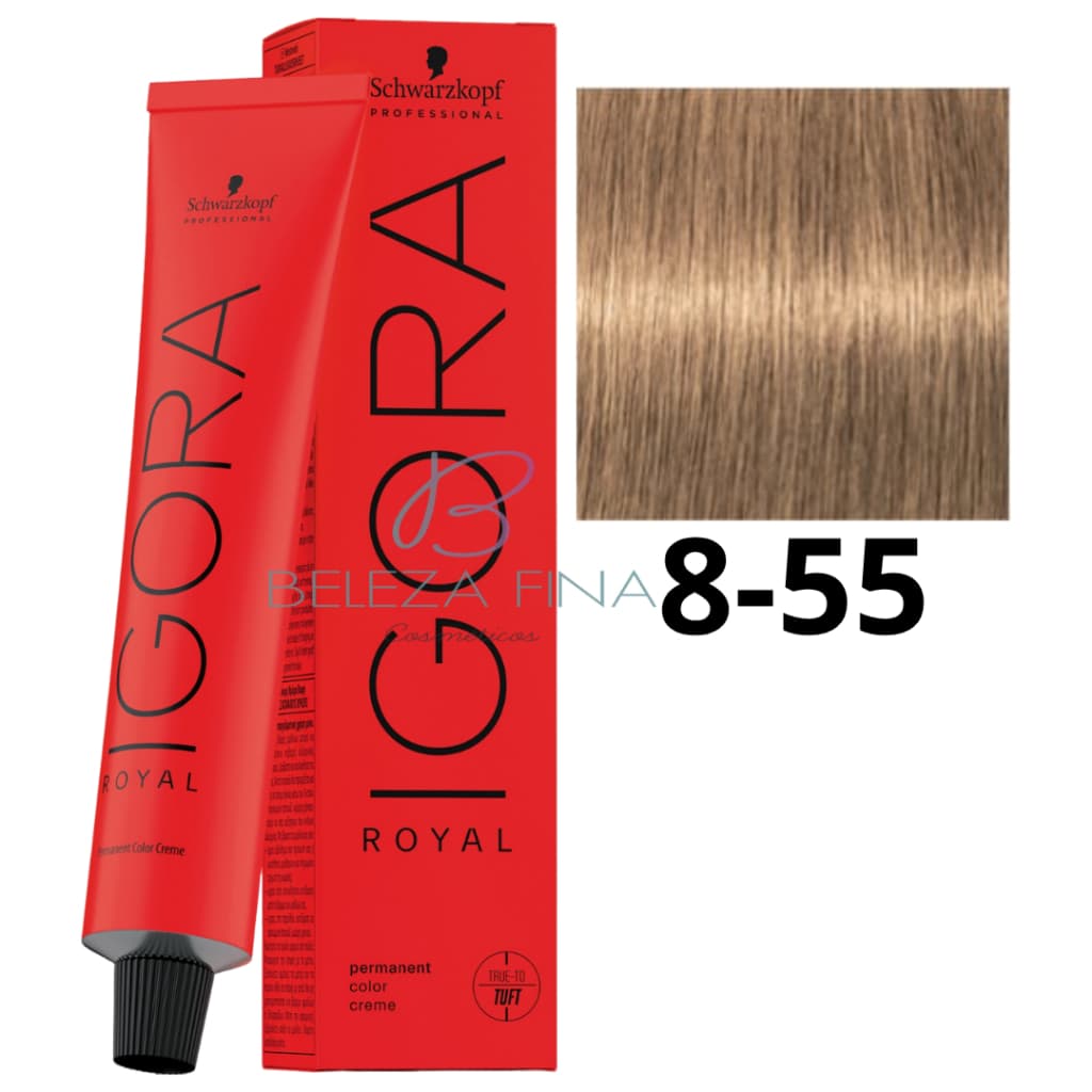 Coloração Schwarzkopf Igora Royal Tintura 8-55 60g LOURO CLARO DOURADO EXTRA