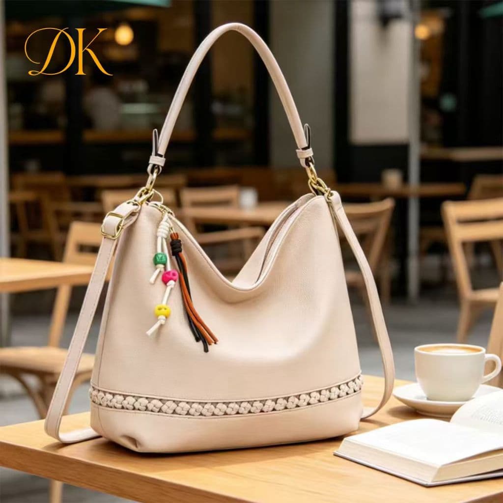 Bolsa Tote Grande DUKE - Múltiplos Bolsos Internos (Cosméticos, Carteira, Celular), Alça Transversal/De Mão-JH002