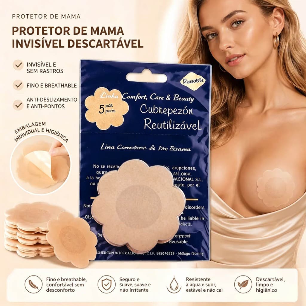 Capas Descartáveis Para Mamilos Femininos , Fita Não Tecida Invisível , Pastéis Adesivos Elevadores E Sutiãs