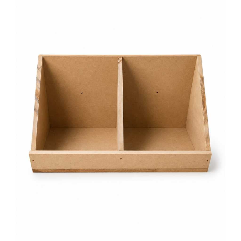 Caixa Para Galinheiro Ninho Galinha Com 2 Divisórias 30cm Cada Mdf