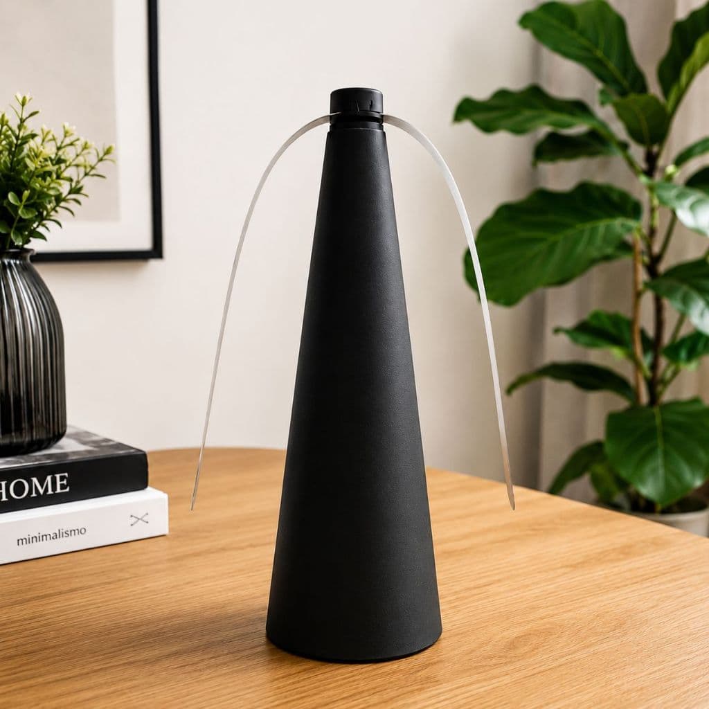 Ventilador Repelente Espanta Moscas Insetos Mosquitos 25 cm Portátil Para Mesa Área Externa Interna