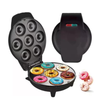 Mini Maquina De Donuts Café Da Manhã Capacidade Para 7/8 Mini Rosquinha Elétrica 110V Portátil