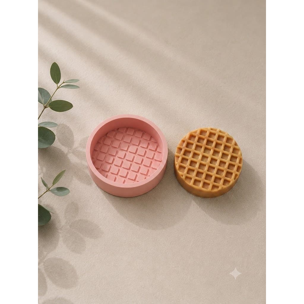Forma de Silicone Waffle e Bolinho para Velas Aromáticas, Sabonetes e Gesso - Alta Qualidade