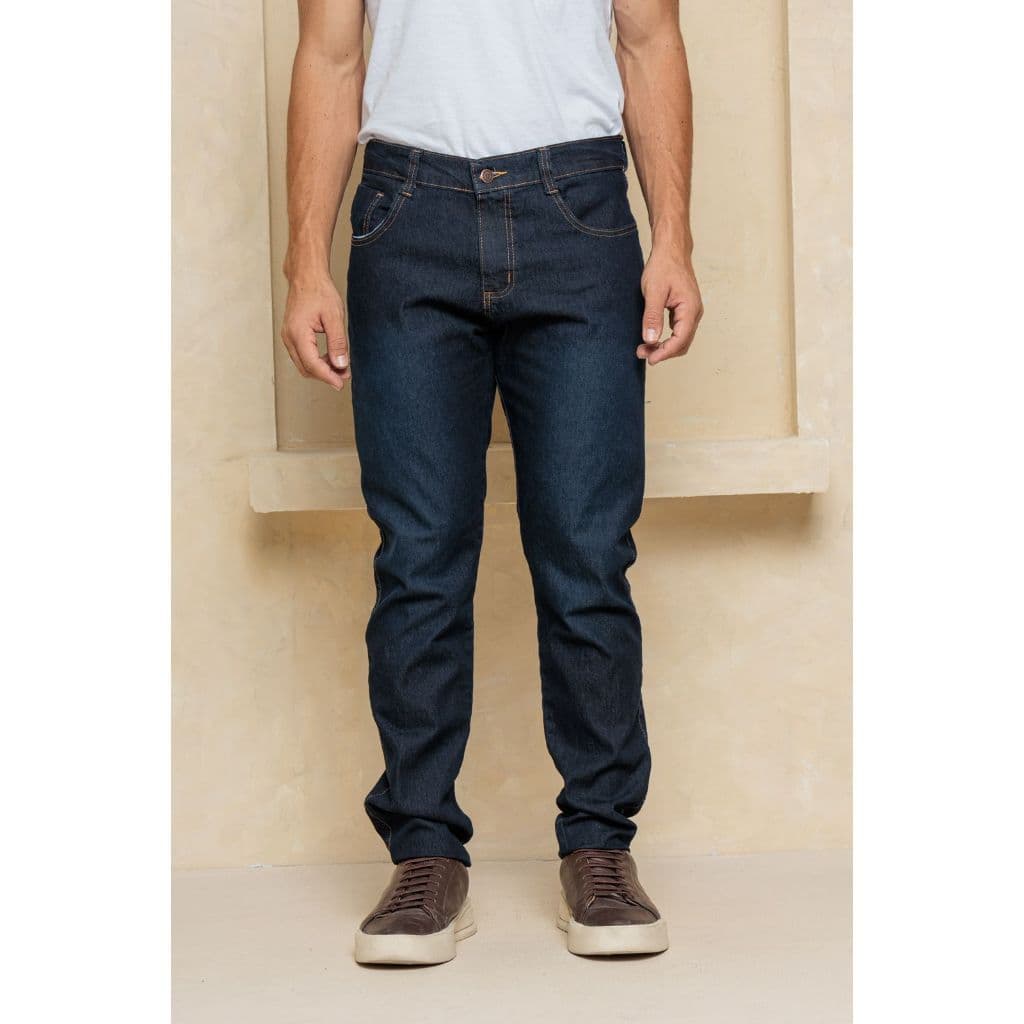 Calça jeans Masculina Básica Confortável Clássica Casual Tradicional Algodão Dia a Dia Trabalho 38 ao 48