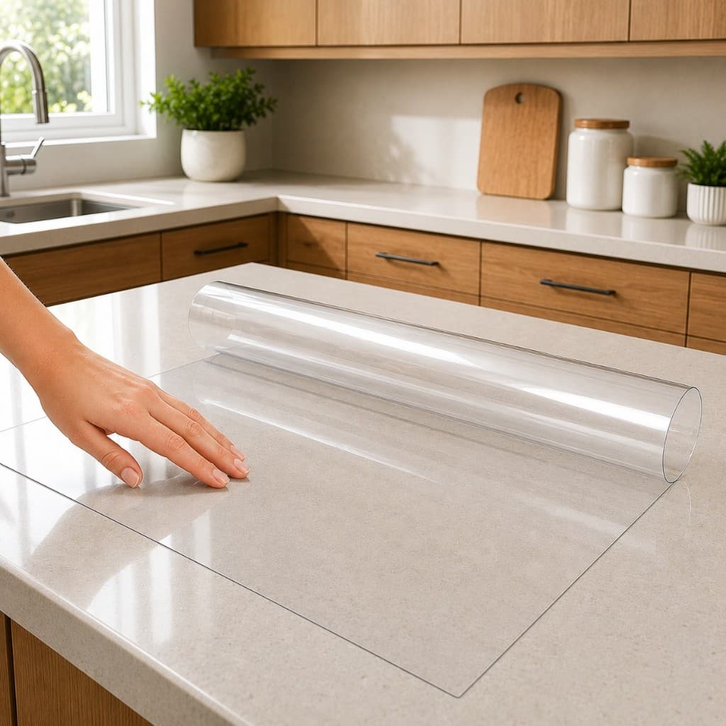 Vinil Transparente Impermeável Multiuso Proteção de Móveis Gaveta Armário Mesa