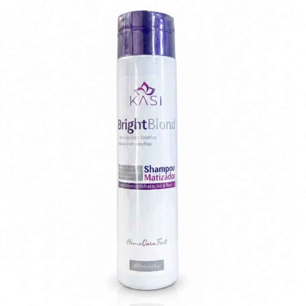 Shampoo Matizador Bright Blond Kasi 300ml | Desamarela Cabelos Loiros, com Mechas e Grisalhos.