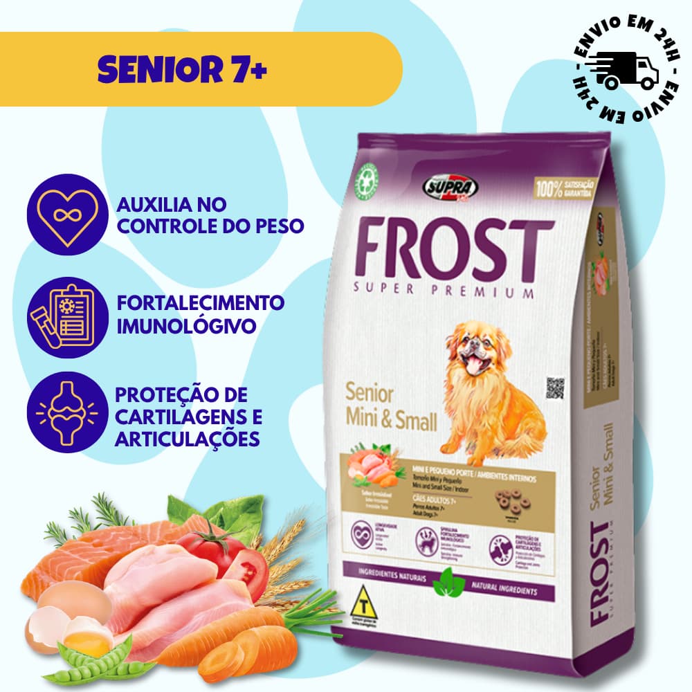 RAÇÃO FROST SENIOR SUPER PREMIUM CAES MINI & SMALL PACOTE 2.5KG
