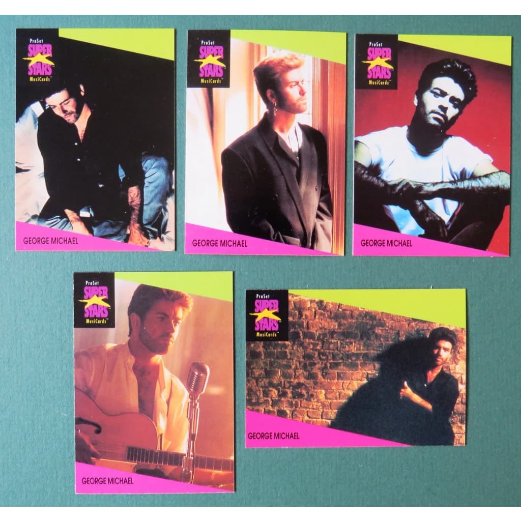 5 music cards Geoge Michael original novo USA top