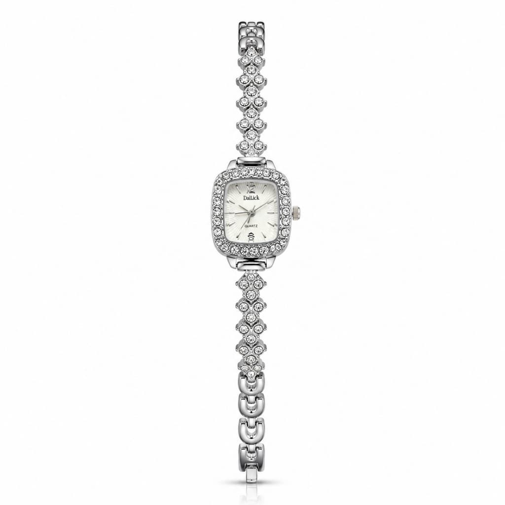 Relógio Feminino Prateado Quartz Doluck