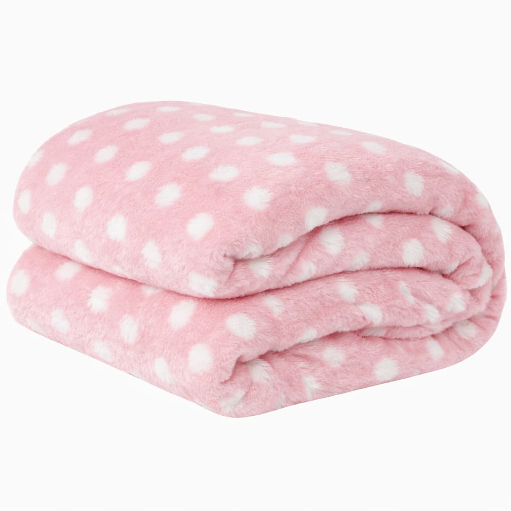 Manta Fleece Cobertor Coberta Mantinha Soft Hipoalergênica Poá Bolinha - Cama Casal Queen