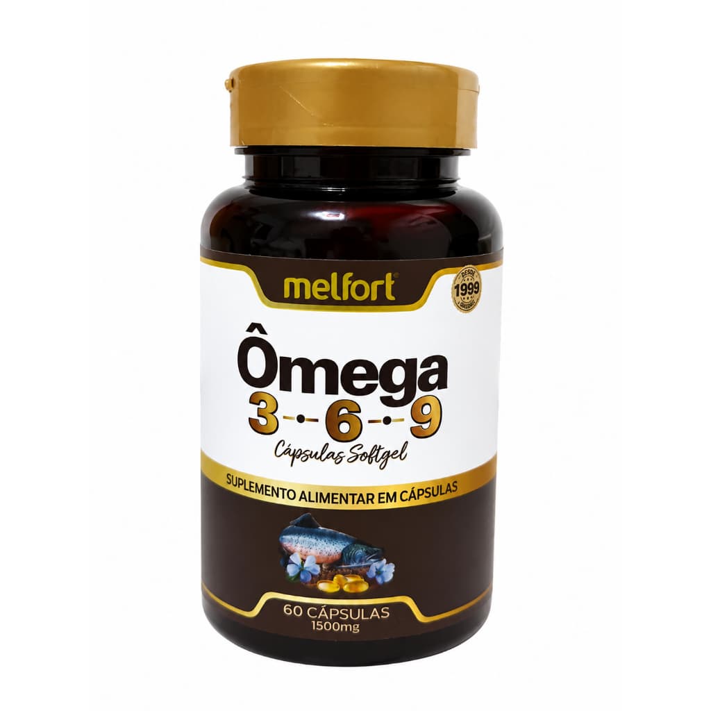 Ômega 3-6-9 1500mg 60 Cápsulas Softgel Melfort Suplemento Alimentar