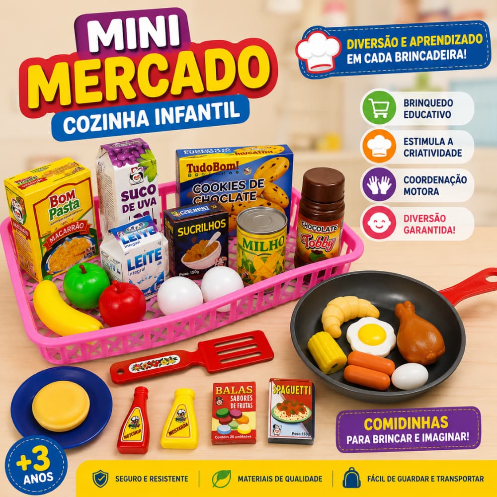 Brinquedo Frutinhas Mini Mercado Cozinha Infantil Frutas De Brinquedo Educativo