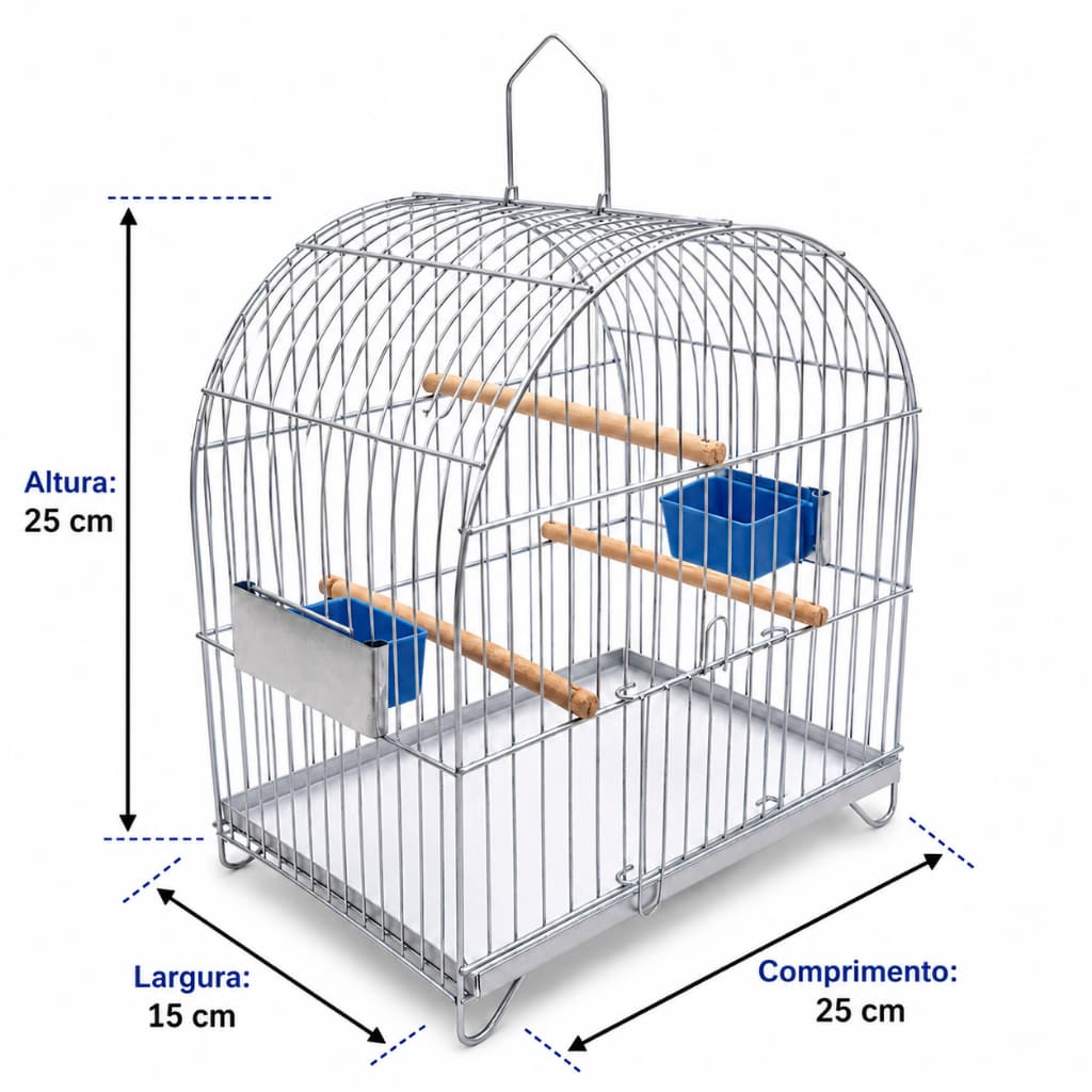 Mini Gaiola Para Pássaros Pequeno Arame - Gaiolas Londrina 011