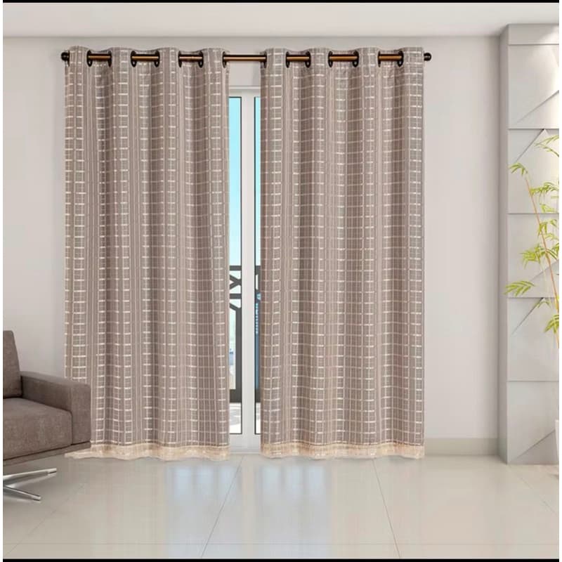 cortina blackout 2,80x2,70m com voil xadrez veda 100%a luz
