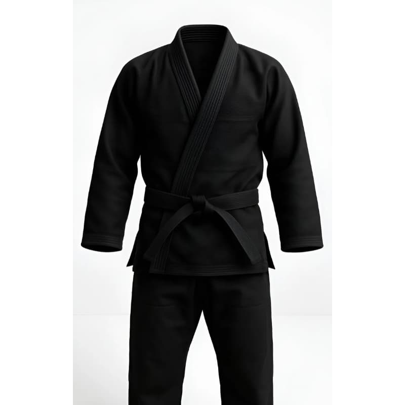 Kimono A2 Jiu Jitsu Trançado Preto Stahls Combat Adulto BJJ Premium