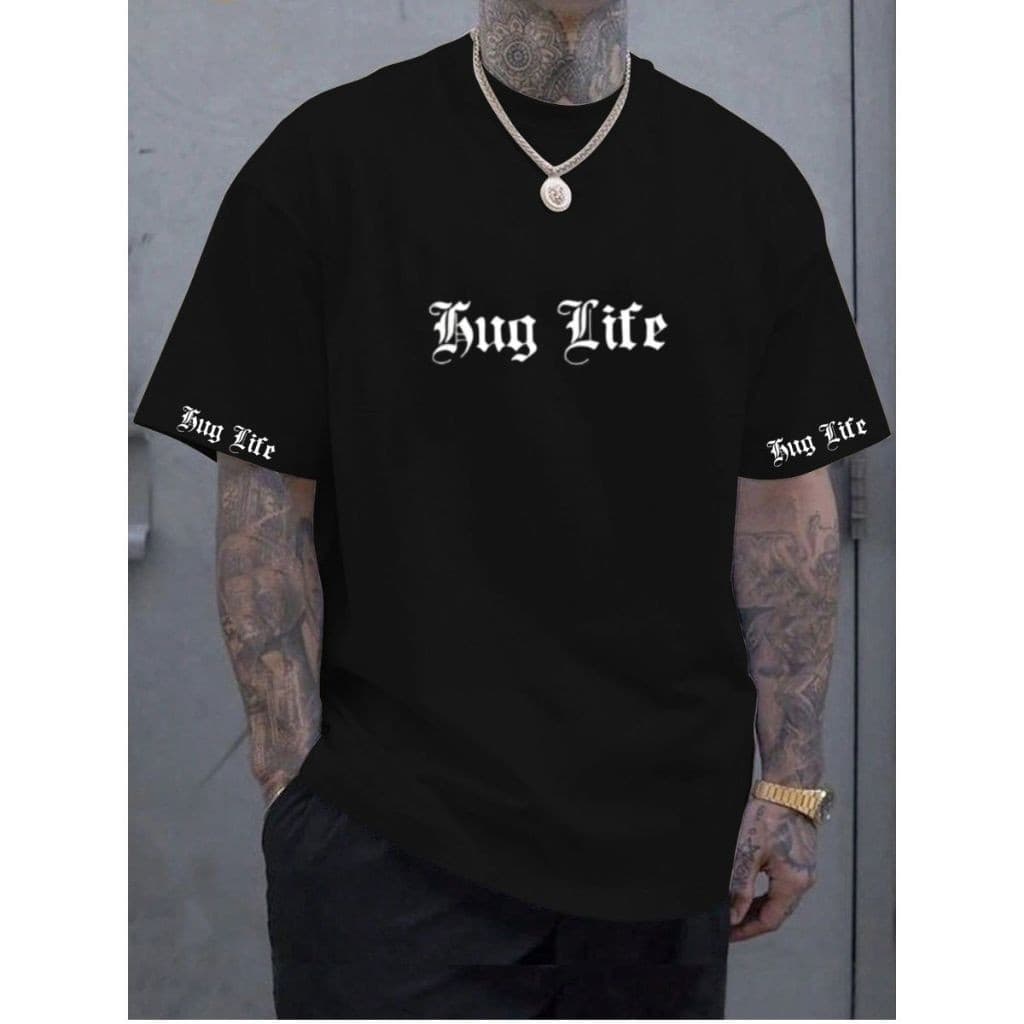 Camiseta masculina T-Shirt 100% Algodão Estampada Thug Life Estilo camisa Casual premium Streetwear